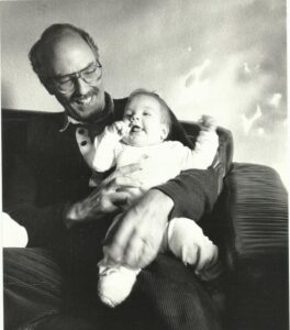 father with baby on the lap